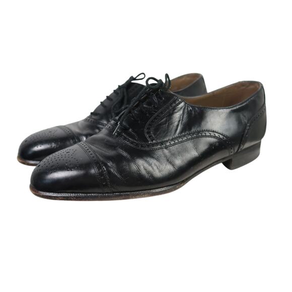 Bally of Switzerland Men\'s Black Leather Lace-Up Loafers Dress Shoes 8 main image 6